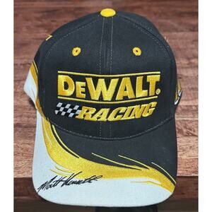 DeWalt Racing Matt Kenseth NASCAR Yellow Black Strap Back Hat Cap